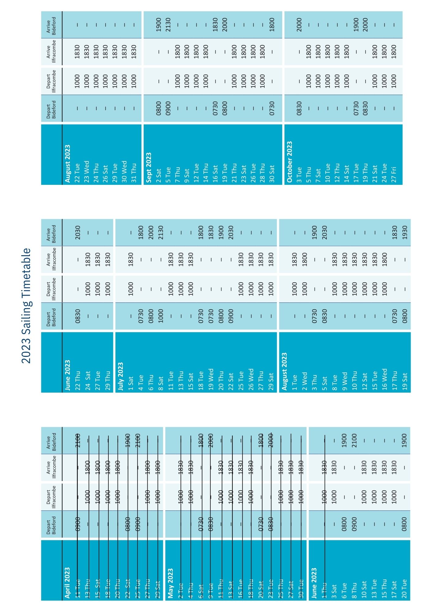 Timetable