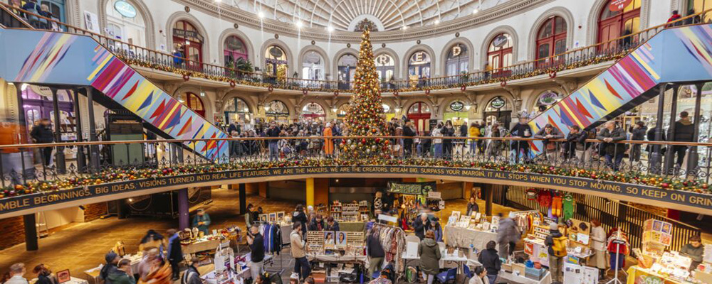 Leeds indoor Christmas Market, credit Tom Martin for Visit Leeds