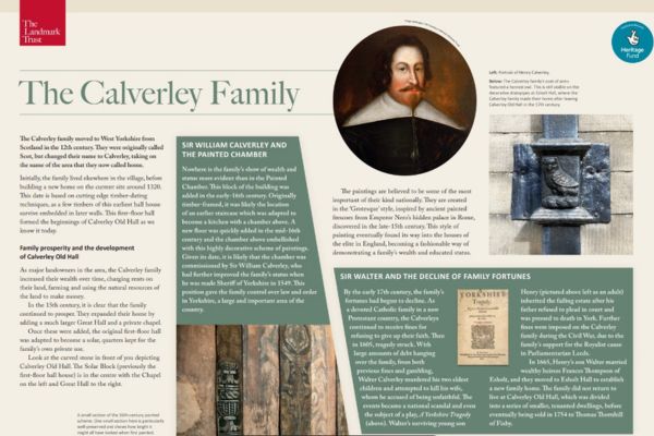 Interpretation board Calverley Family 600x400